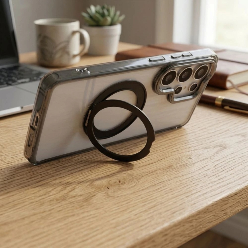 OEM Case for Samsung A57 Frame Circle Stand compatible with MagSafe black – 2