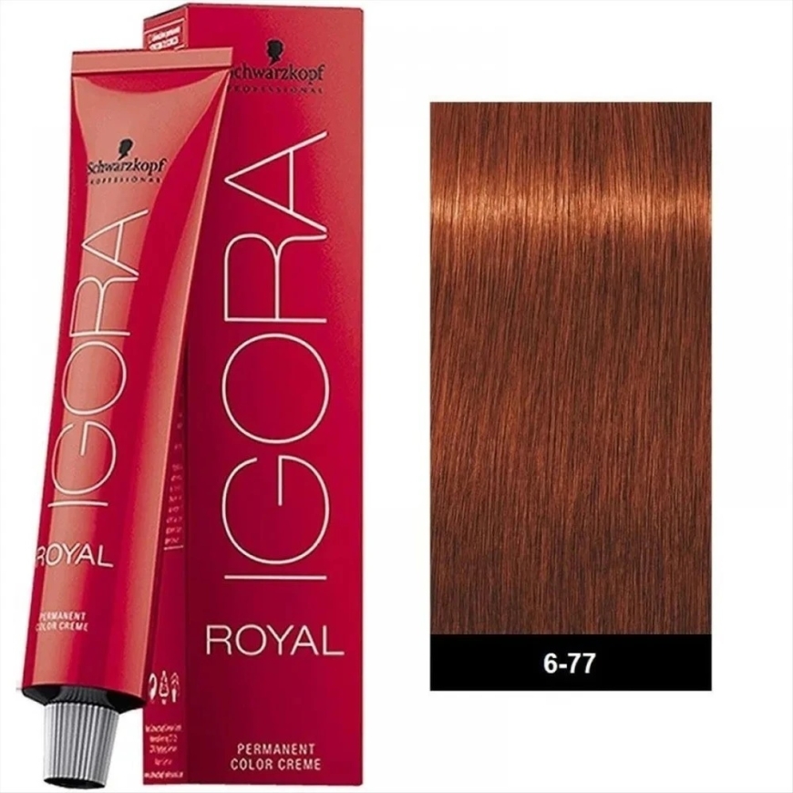 Wella Professionals Schwarzkopf Professional, Igora Royal, Püsivad Juuksevärvid, 6-77 Tume Vask Kergematele Juustele, 60 ml Nais – 2