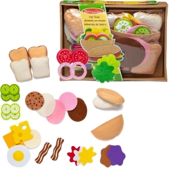 Kanapki Z Filcu Rinkinys 33 El. Do Kuchni Sklepu Śniadanie Kolacja Melissa & Doug