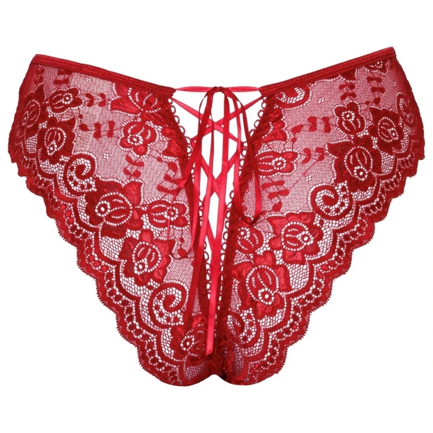 Cottelli Raudonos kelnaitės be tarpkojų S – 5