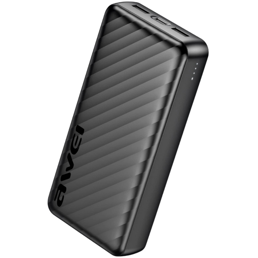 AWEI P6K Pro Väline Aku 20000mAh 2xUSB-A/USB-C must – 2