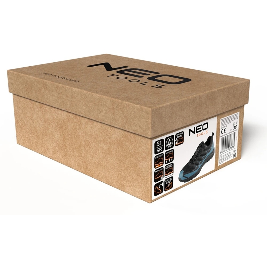 Półbuty S1 SR darbo batai, ESD, kompozicinė noselė, 44 dydis – 4
