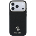 Guess Saffiano Small 4G & Classic Logo MagSafe Case for iPhone 18 Pro / 17 Pro - Black Guess Saffiano Small 4G & Classic Logo MagSafe Case for iPhone 18 Pro / 17 Pro - Black