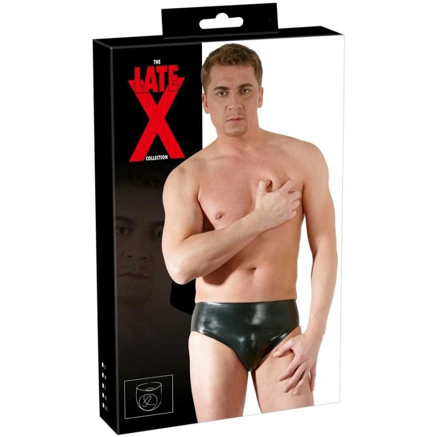 Late X Латексные мужские трусы XL