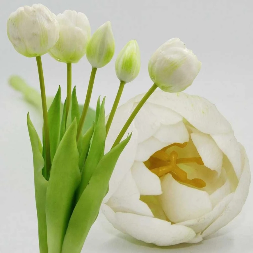 Saska Garden balta tulpinė bijūnė puokštė 39 cm – 2