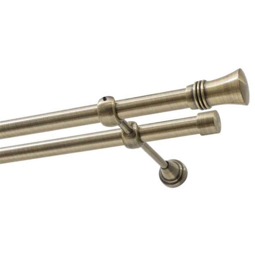 Decastyl Dubultais aizkaru stangas FI 19 mm Antikvārs misiņš 320 cm CAPRI KOWALSKI