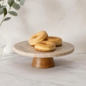 Secret de Gourmet Cake Plate with Feet, Ceramic, Sand Color, Ø 28 cm x 9 cm Secret de Gourmet Cake Plate with Feet, Ceramic, Sand Color, Ø 28 cm x 9 cm
