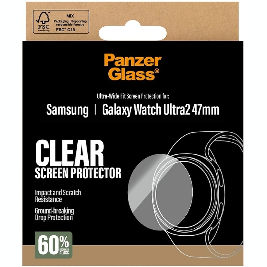 Panzer Glass Screen Protector - PanzerGlass Galaxy Watch Ultra2 47 mm Clear
