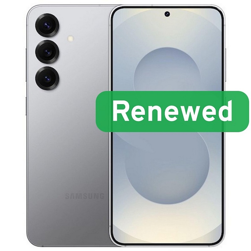 Samsung Atjaunots Kvalitātes klase Ražotāja iepakojumā | Galaxy S25 | Sudrabs