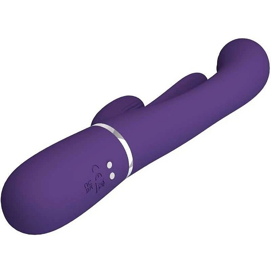 Темный PRETTY LOVE - Shonia темно-фиолетовый, сверкающая мягкость, 7 функций ударов 7 функций вибрации