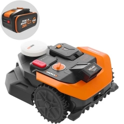 Worx Vision Cloud WR305E zāles robotu pļāvējs, RTK navigācija, 2WD, bez vadiem, līdz 500 m², ar akumulatoru
