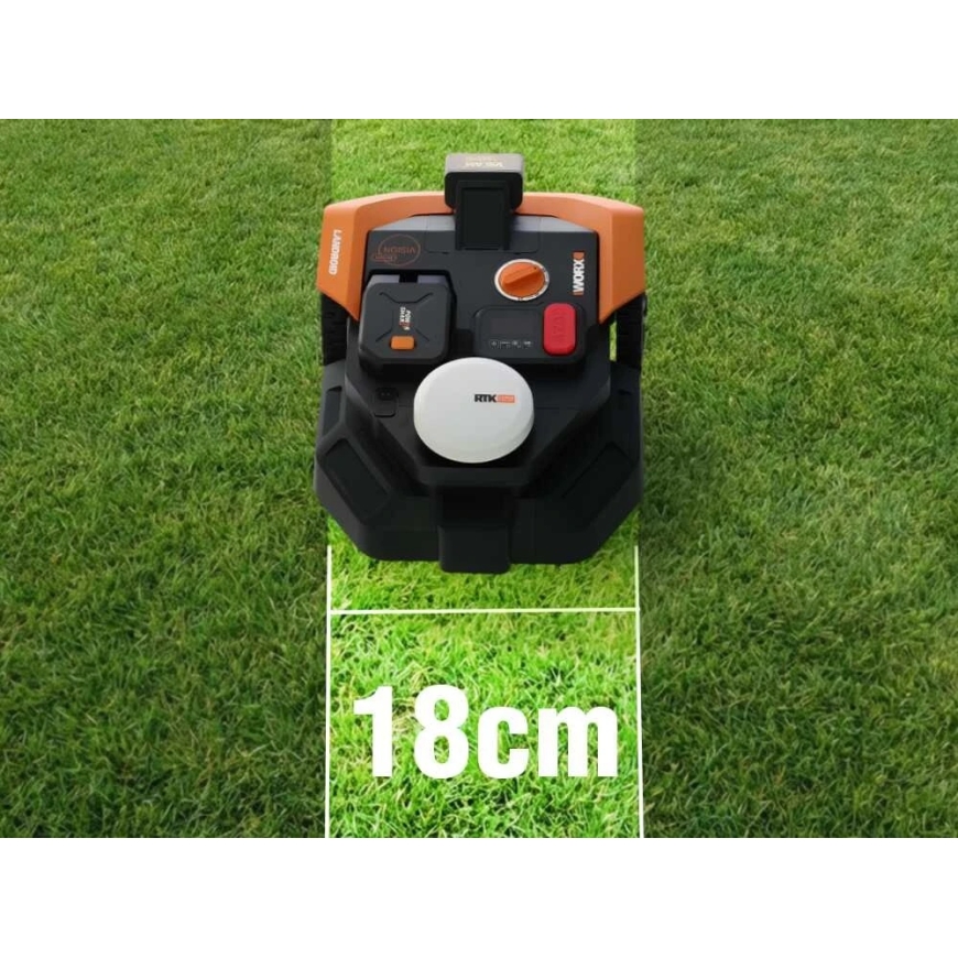 Робот-газонокосилка Worx Vision Cloud WR305E, RTK-навигация, 2WD, без проводов, до 500 м², с аккумулятором – 3