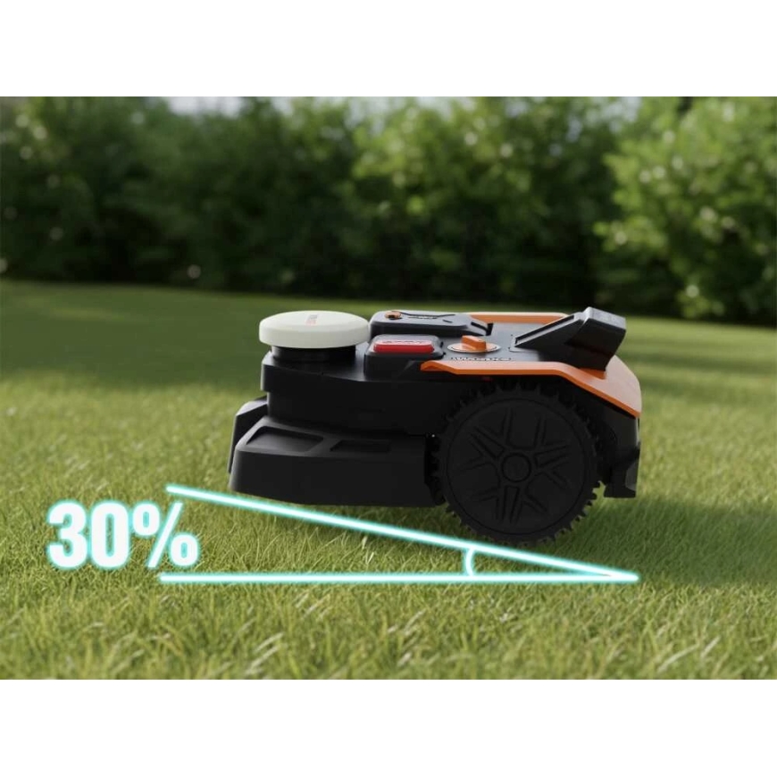Worx Vision Cloud WR305E -robottiruohonleikkuri, RTK-navigointi, 2WD, ilman reunakaapelia, jopa 500 m², akulla – 4