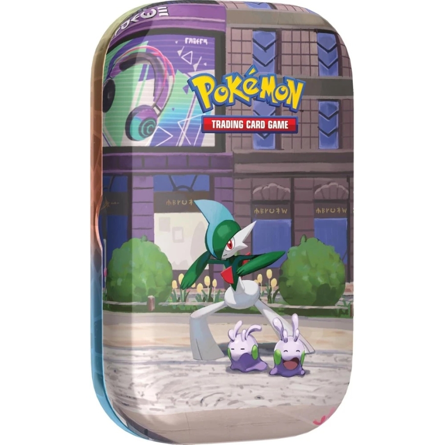 Коллекционные карты - Pokémon TCG Lumiose City Mini Tin Gallade, 2 бустера, лист со стикерами, кодовая карта – 2