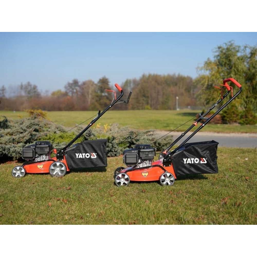 Yato 41 cm petrol lawn mower, with 123 cc engine, gear lawn mower, petrol lawn mower – 4