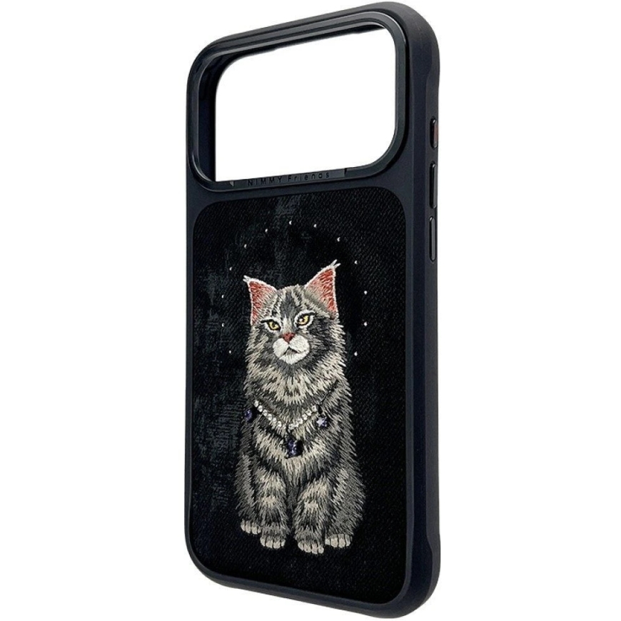 NIMMY maciņš LUCKY FASHION CAT, saderīgs ar MagSafe, paredzēts IPHONE 18 Pro/17 Pro, melns – 3