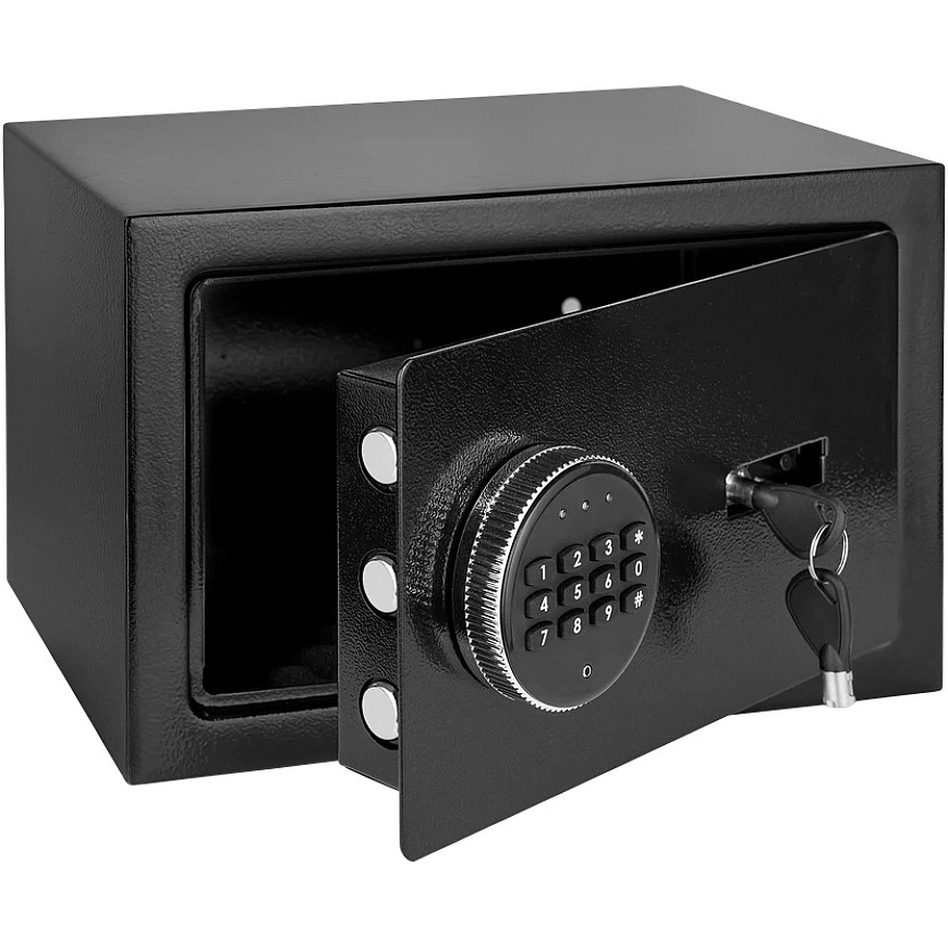 Safe / Electronic home safe with PIN code and key – "Rebel RB-7002" money and document safe – 2