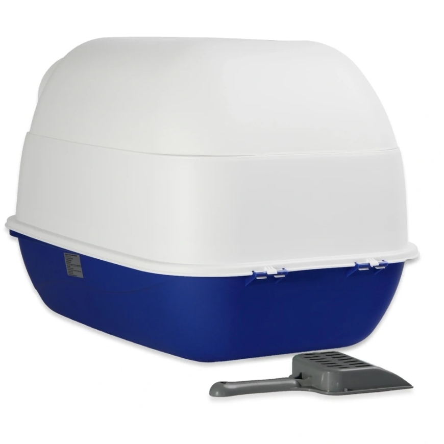 ATL ZW32B Covered Cat Litter Box White and Blue 50x35x33cm – 5