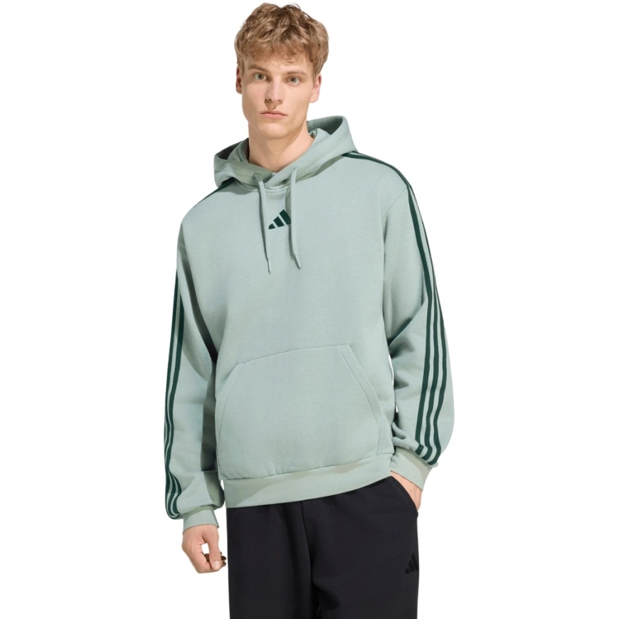 Meeste adidas Essentials 3-Stripes fliisist kapuutsiga sviiter erkroheline KY4172 (XL)