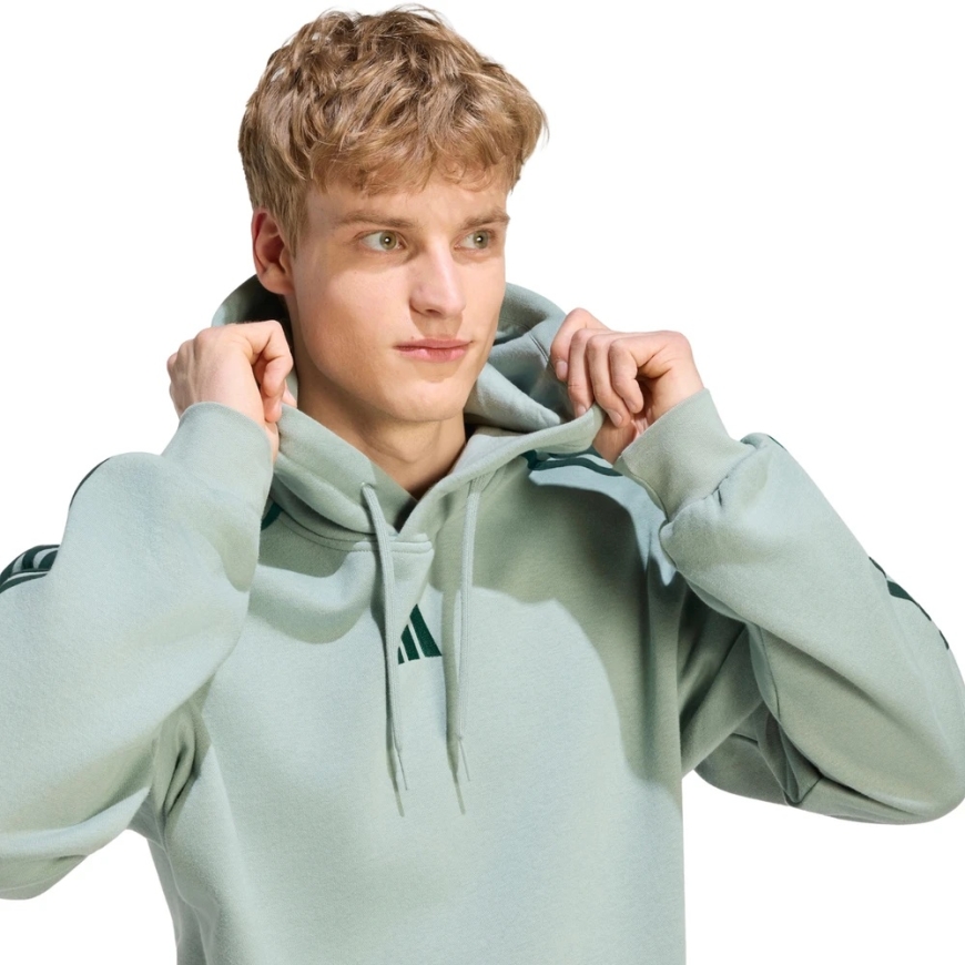 Miesten adidas Essentials 3-Stripes fleece-huppari kirkasvihreä KY4172 (XL) – 4