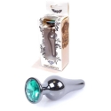 B Series Heavyfun Plug-Jewellery Dark Silver BUTT PLUG - Green B Series Heavyfun Plug-Jewellery Dark Silver BUTT PLUG - Green