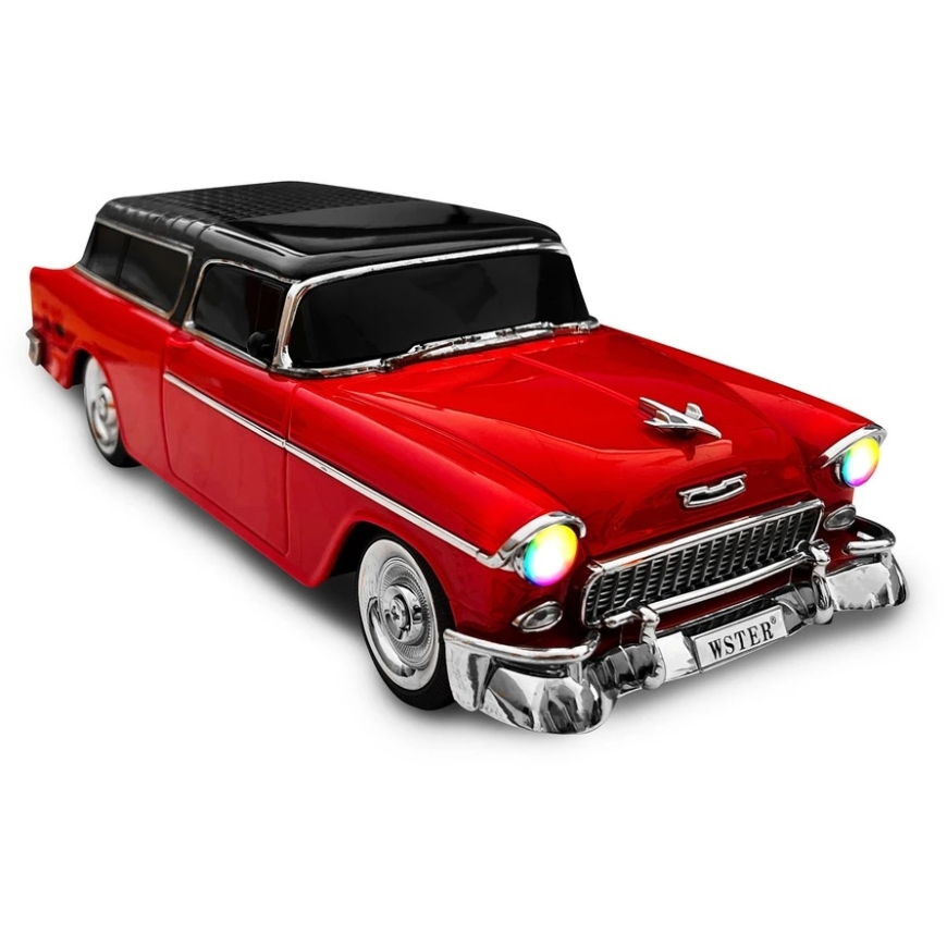 LTC Retro "Bluetooth" Speaker WS-1955, 10 W, FM Radio, USB, TF, LED Screen, 1500 mAh Battery, Red – 2