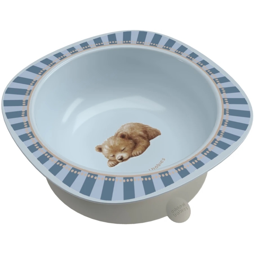 CANPOL BABIES first bowl with attachment, 300 ml, Woodland Blue, 32/402_BLU