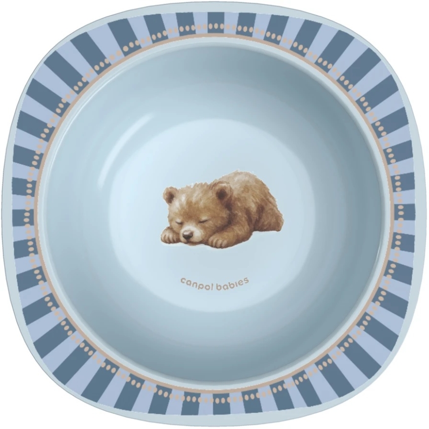 CANPOL BABIES first bowl with attachment, 300 ml, Woodland Blue, 32/402_BLU – 2