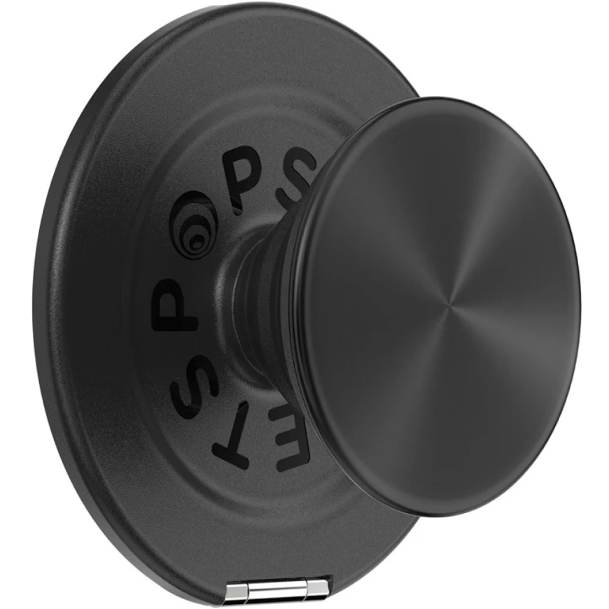 PopSockets Aluminum Radial MagSafe telefono laikiklis ir stovas, juodas