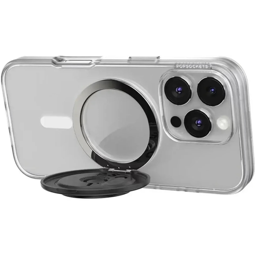 PopSockets alumīnija radiālais MagSafe telefona turētājs un statīvs, melns – 3