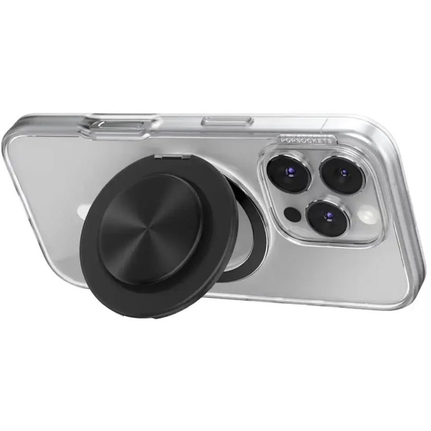 PopSockets alumiininen radiaalinen MagSafe-puhelinteline ja -jalusta, musta – 4