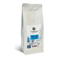 Kofeīna brīvas kafijas pupiņas SORPRESO Brazīlija Šveices ūdens DECAF (250g)