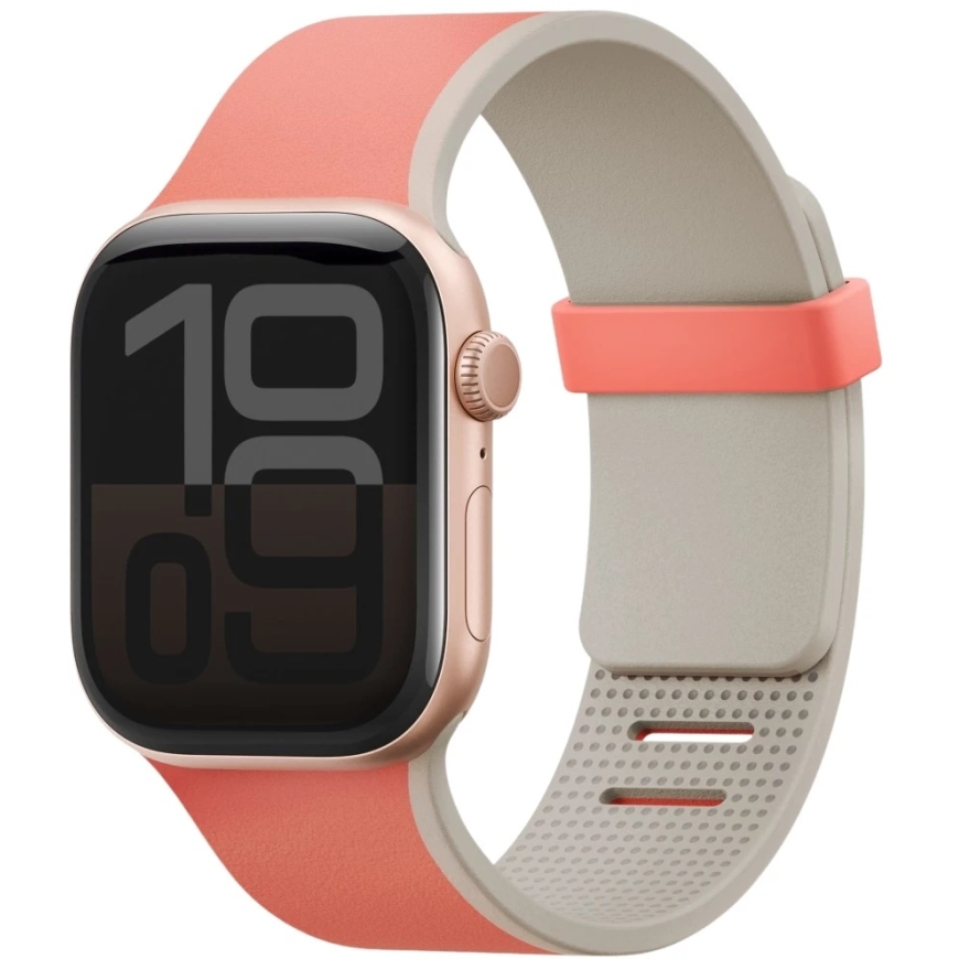 UNIQ Revix IV Premium pulksteņa siksna 49/46/45/44mm Edition divpusējs magnētisks rozā-smilšu krāsā