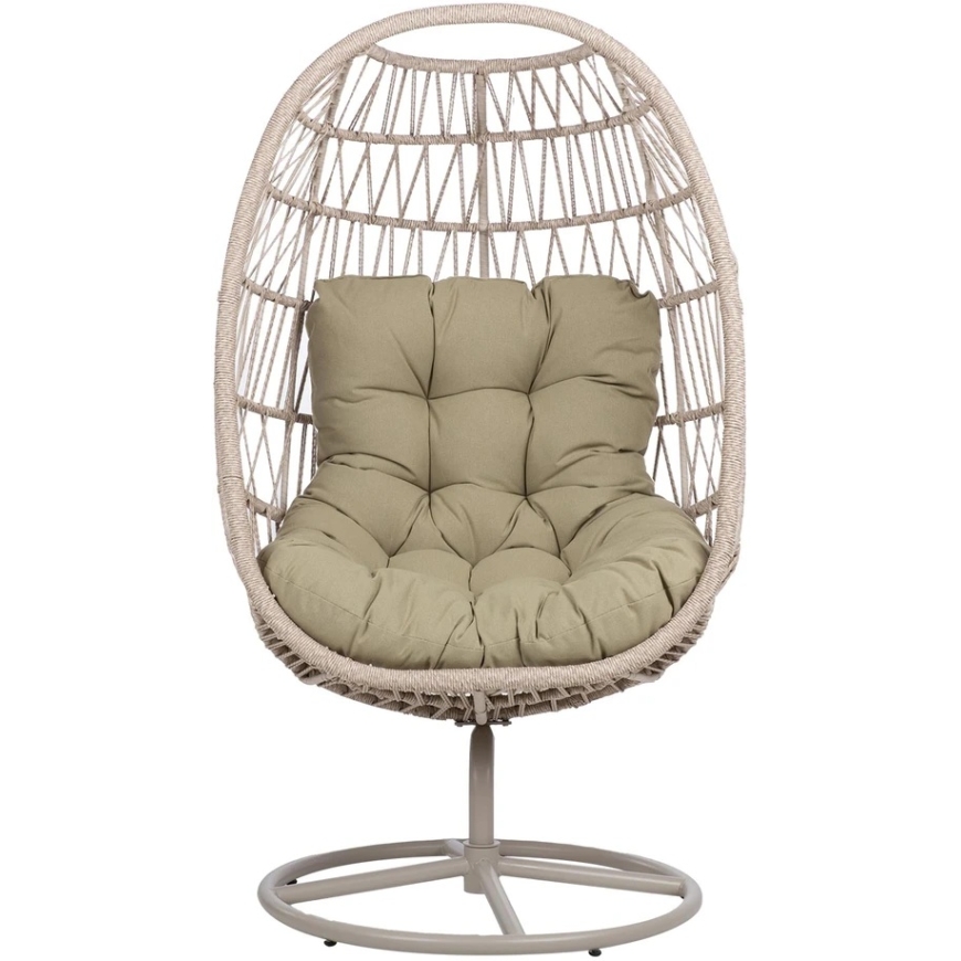 Home4You Кресло «CASSIA» с вращающимся механизмом, 85x85xH151 см, цвета песка – 2