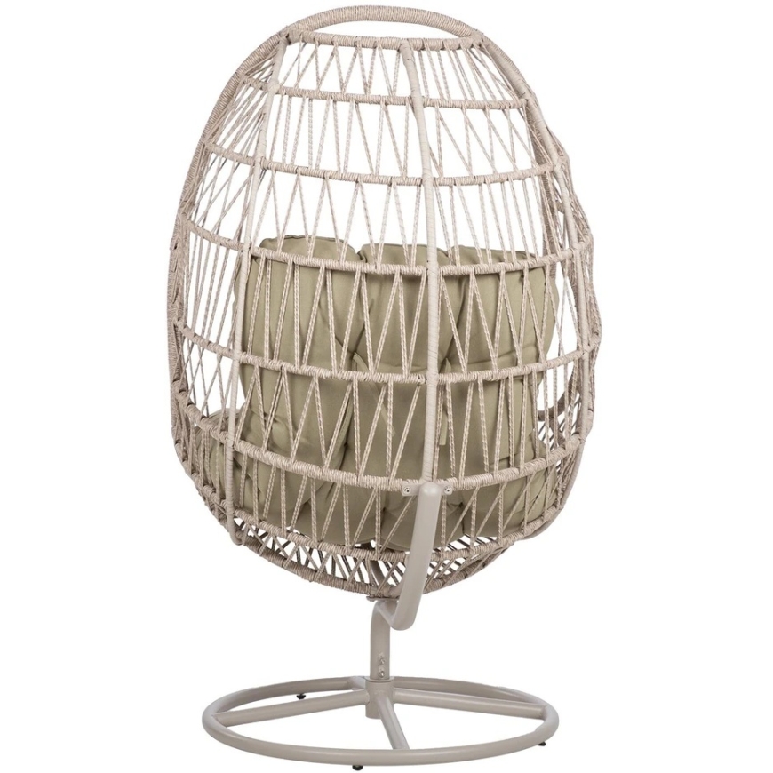 Home4You Cassia Swivel Chair with Rotating Mechanism, 85x85xH151 cm, Sand Color – 5