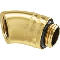 "Barrow Dazzle" adapter, 45 degrees, G1/4 inch male to G1/4 inch male, rotatable, gold color "Barrow Dazzle" adapter, 45 degrees, G1/4 inch male to G1/4 inch male, rotatable, gold color
