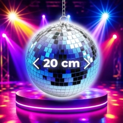 LIGHT4ME MBM 20 diskotēkas spoguļbumbas sudraba