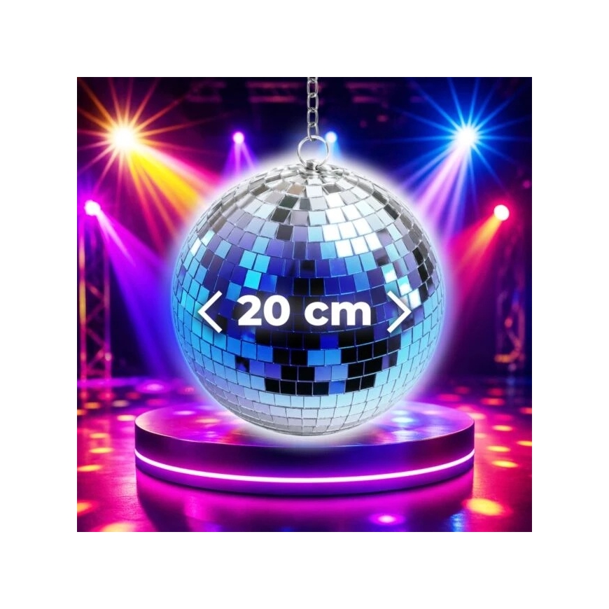 LIGHT4ME MBM 20 disco mirror ball silver