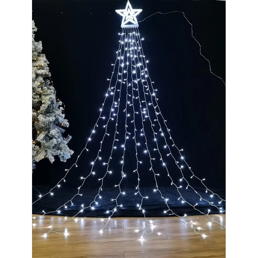 LED šviesa - Modee ML-C3001 300 LED 6 m žvaigždės šaltai balta、】【 – 2