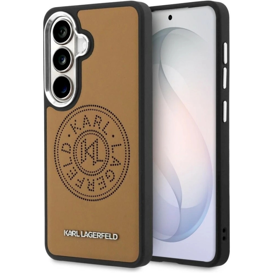 Karl Lagerfeld Perforated KL MagSafe Case for Samsung Galaxy S26 Plus in Brown – 2