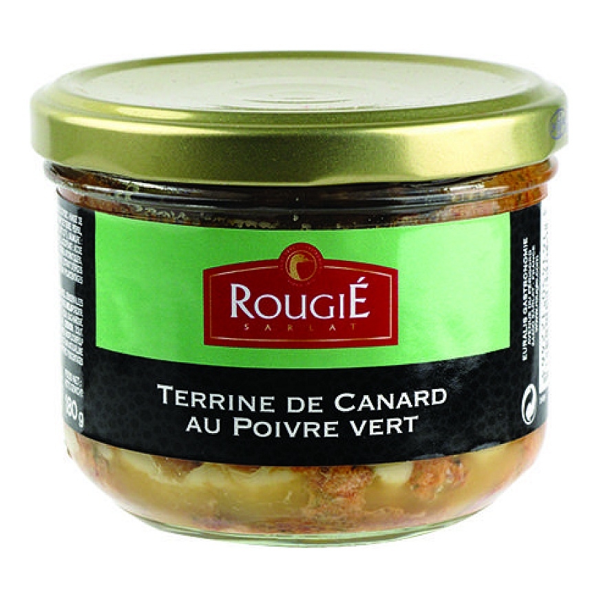 Rougie Duck Terrine with Green Pepper, in Jar, 180 g