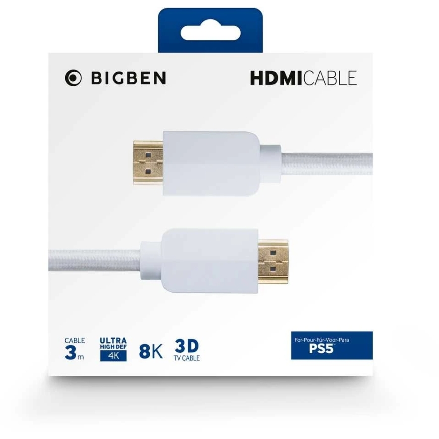 NACON PS5 HDMI кабель 2.1 4K ULTRA HD/8K - 3М | Белый