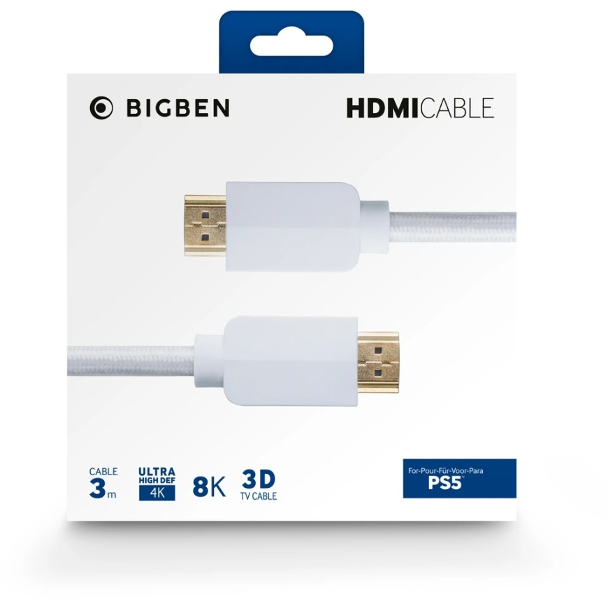 NACON PS5 HDMI kabelis 2.1 4K ULTRA HD/8K - 3M | Balts – 4
