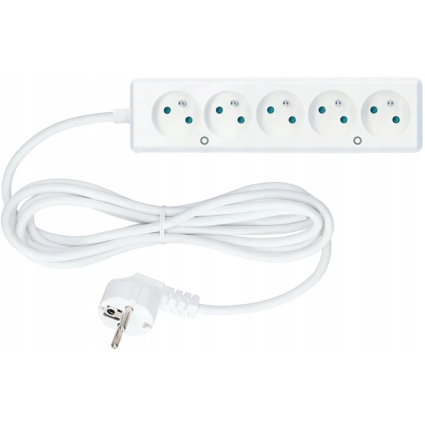 Plastrol Stationary Extension Cord with Five Socket Power Strip