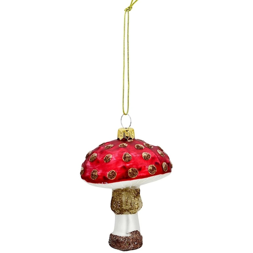 Edelman jõuluehe kujuline klaasist seen 8,5 cm MICA – 3