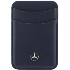 Magnetic Card Wallet Case Mercedes Leather Dark Blue