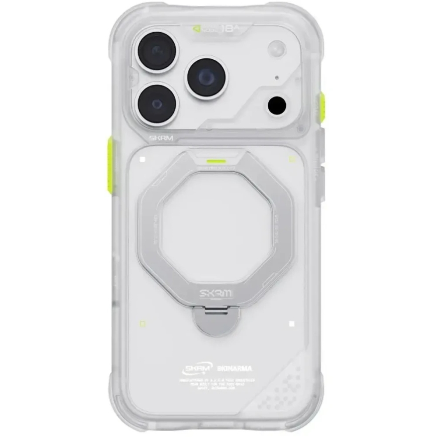 Skinarma Saturn MagSafe -kuori + kääntyvä tuki iPhone 18 Pro / 17 Pro:lle, matta (halla)