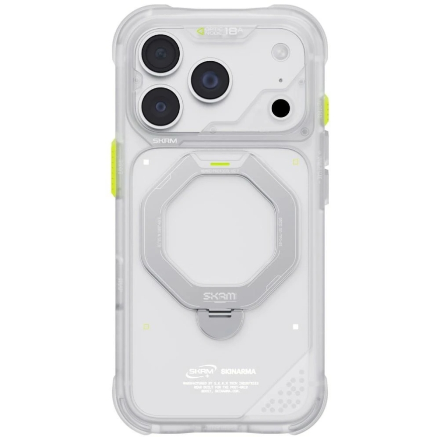 Skinarma Saturn MagSafe vāciņš + pagriežams statīvs iPhone 18 Pro / 17 Pro, matēts (sals) – 2