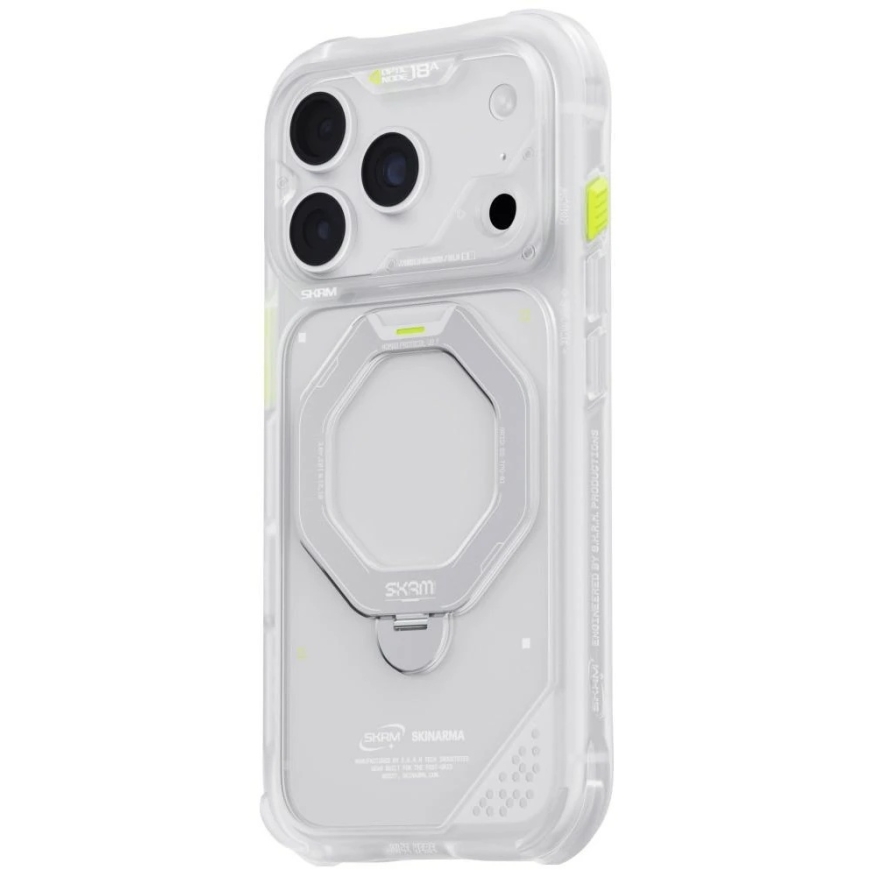 Skinarma Saturn MagSafe kaitse + pööratav alus iPhone 18 Pro / 17 Pro jaoks, matt (külm) – 4