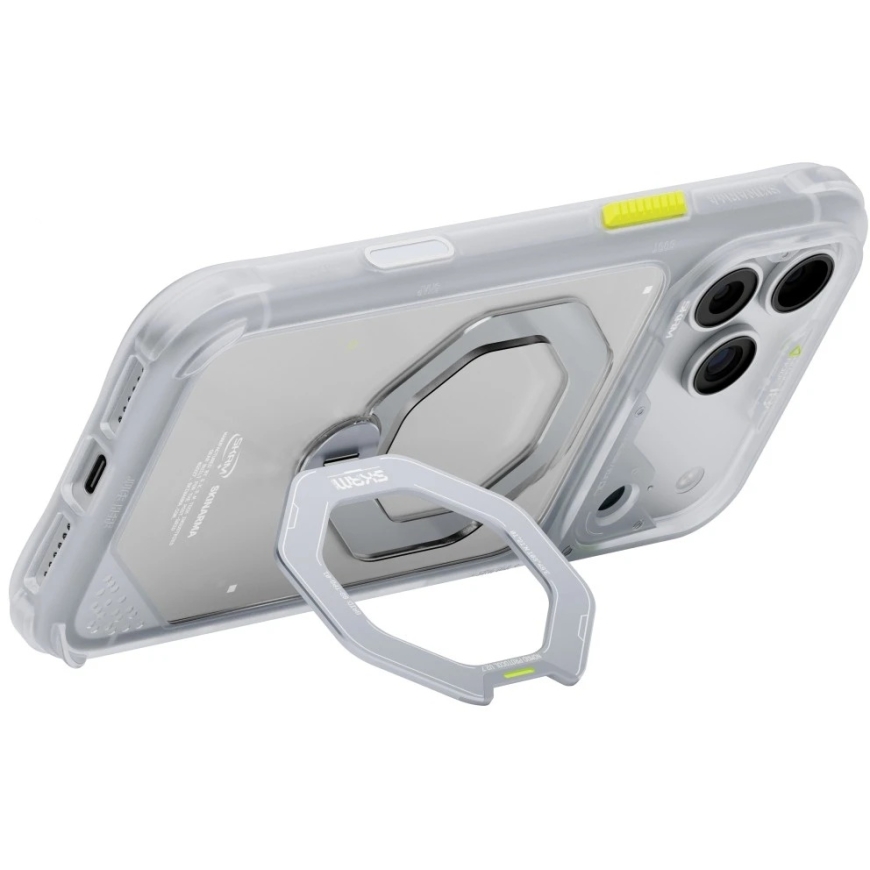 Skinarma Saturn MagSafe -kuori + kääntyvä tuki iPhone 18 Pro / 17 Pro:lle, matta (halla) – 5
